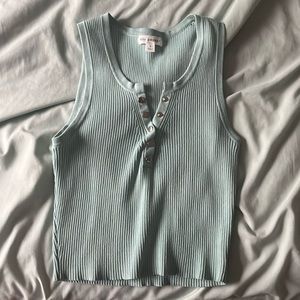 Ribbed blue tank